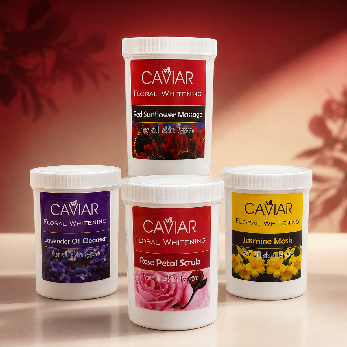 Caviar Floral Whitening Facial Kit (300ml / 550ml / 1000ml) | VYBEÂ®