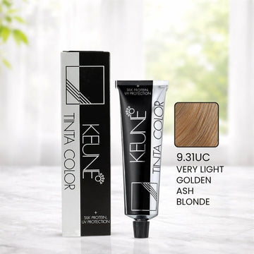 Keune Tinta Color 9.31UC Very Light Golden Ash Blonde (60ml)