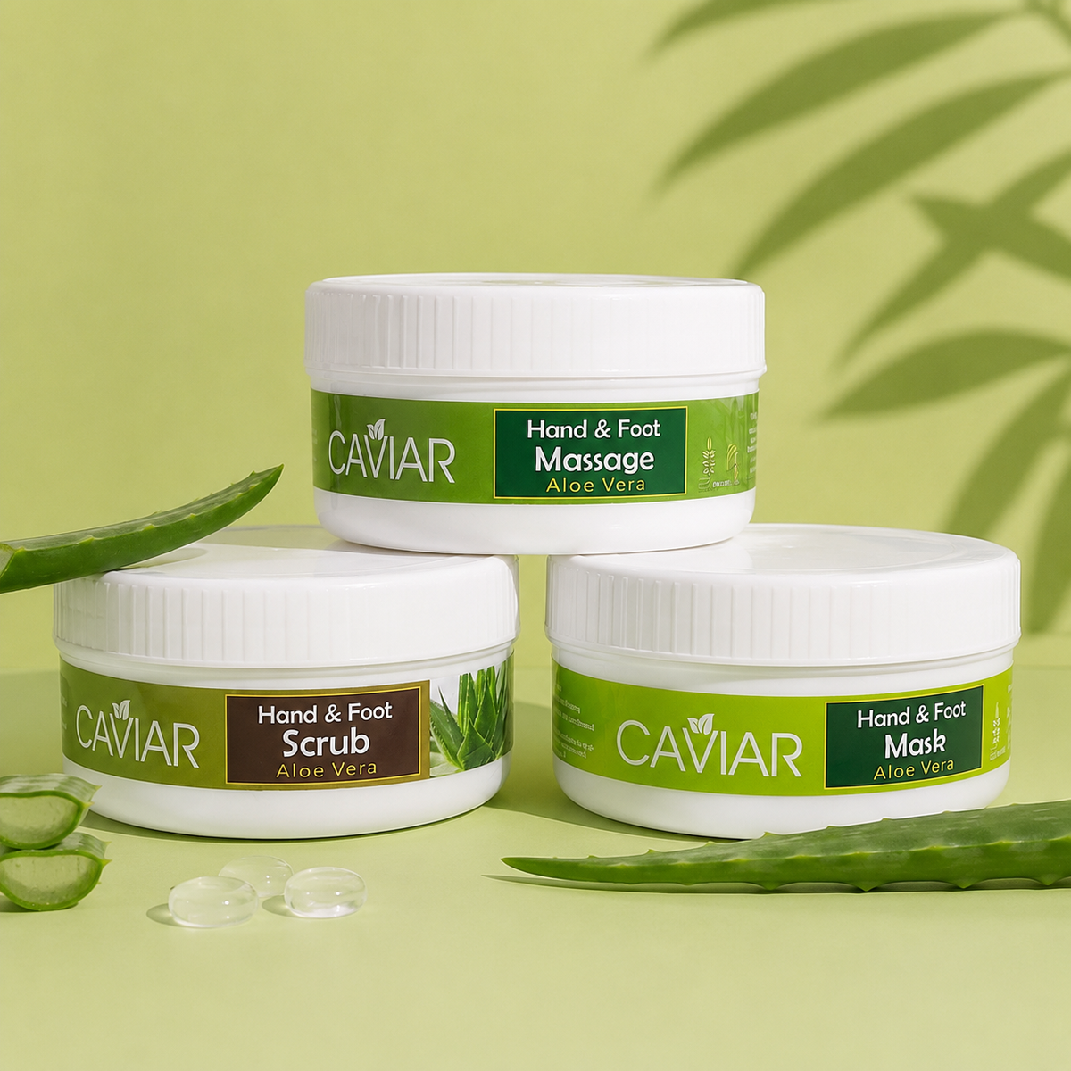 Caviar Aloe Vera Hand & Foot Scrub 300ml & 550ml | VYBEÂ®