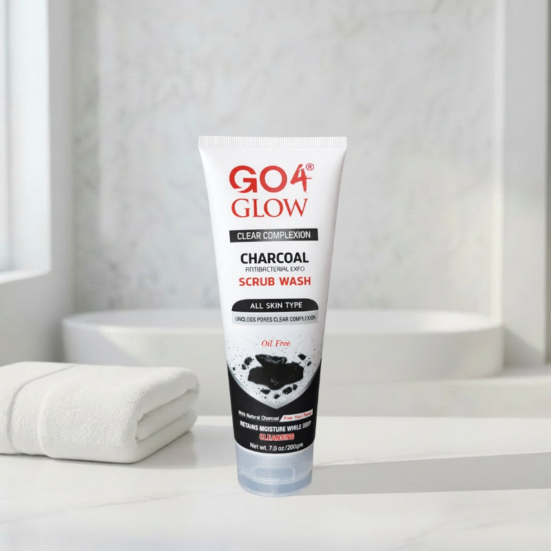 GO4 Glow Charcoal Scrub Wash 200gm