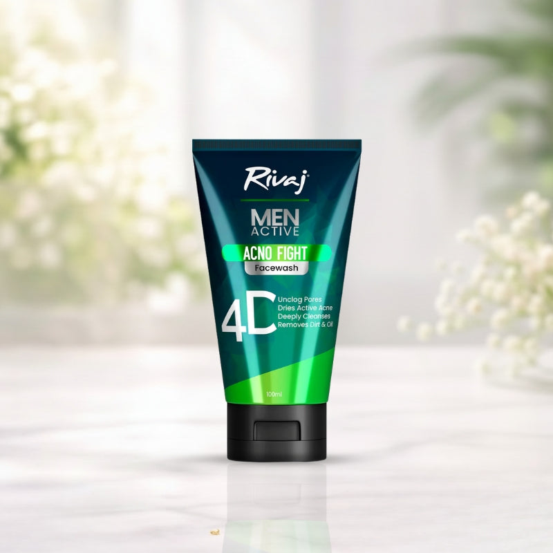 Rivaj Men Active Acno Fight 4D Facewash 100ml