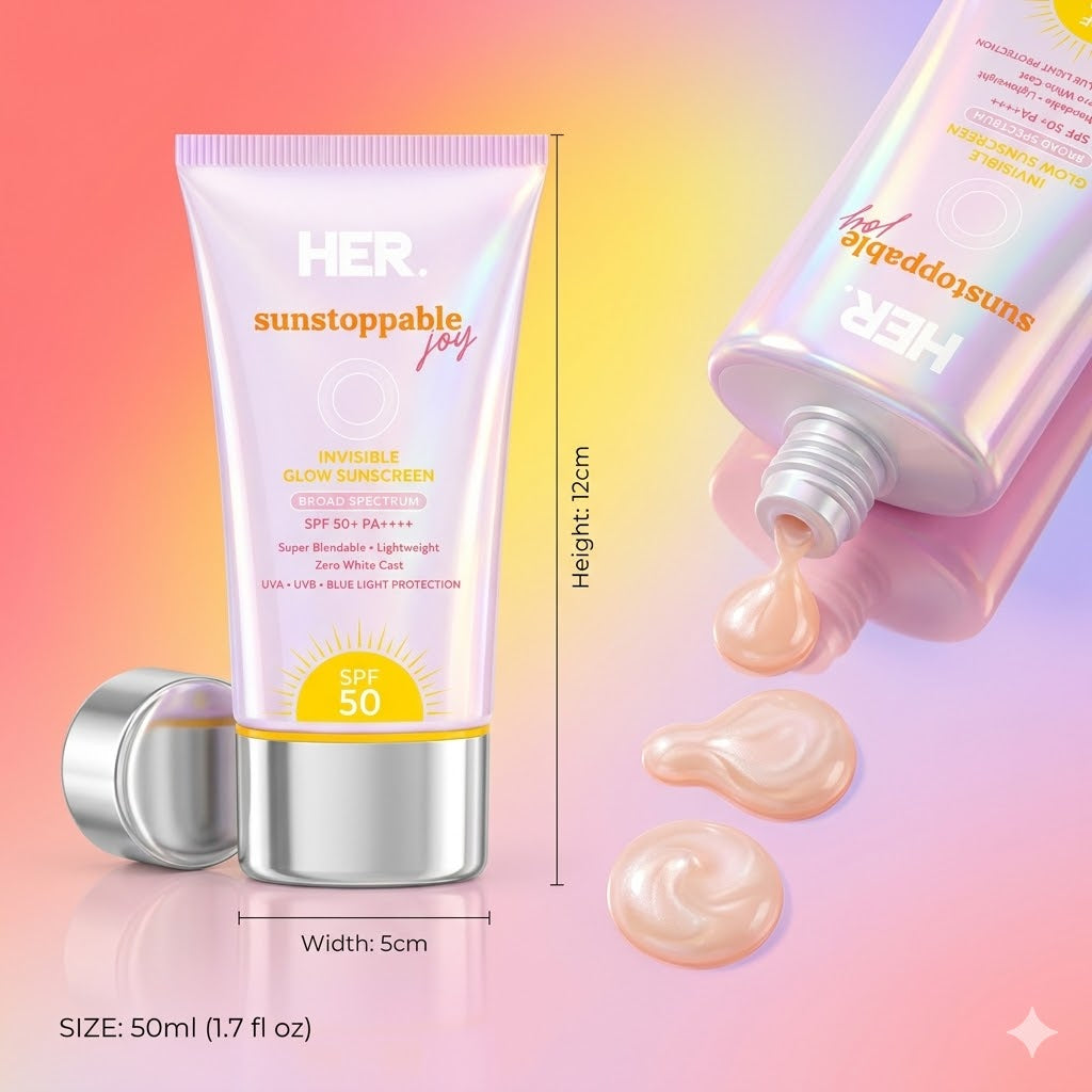 Her Beauty Invisible Sunscreen Glow Gel (Gel Moisturizer SPF 50)
