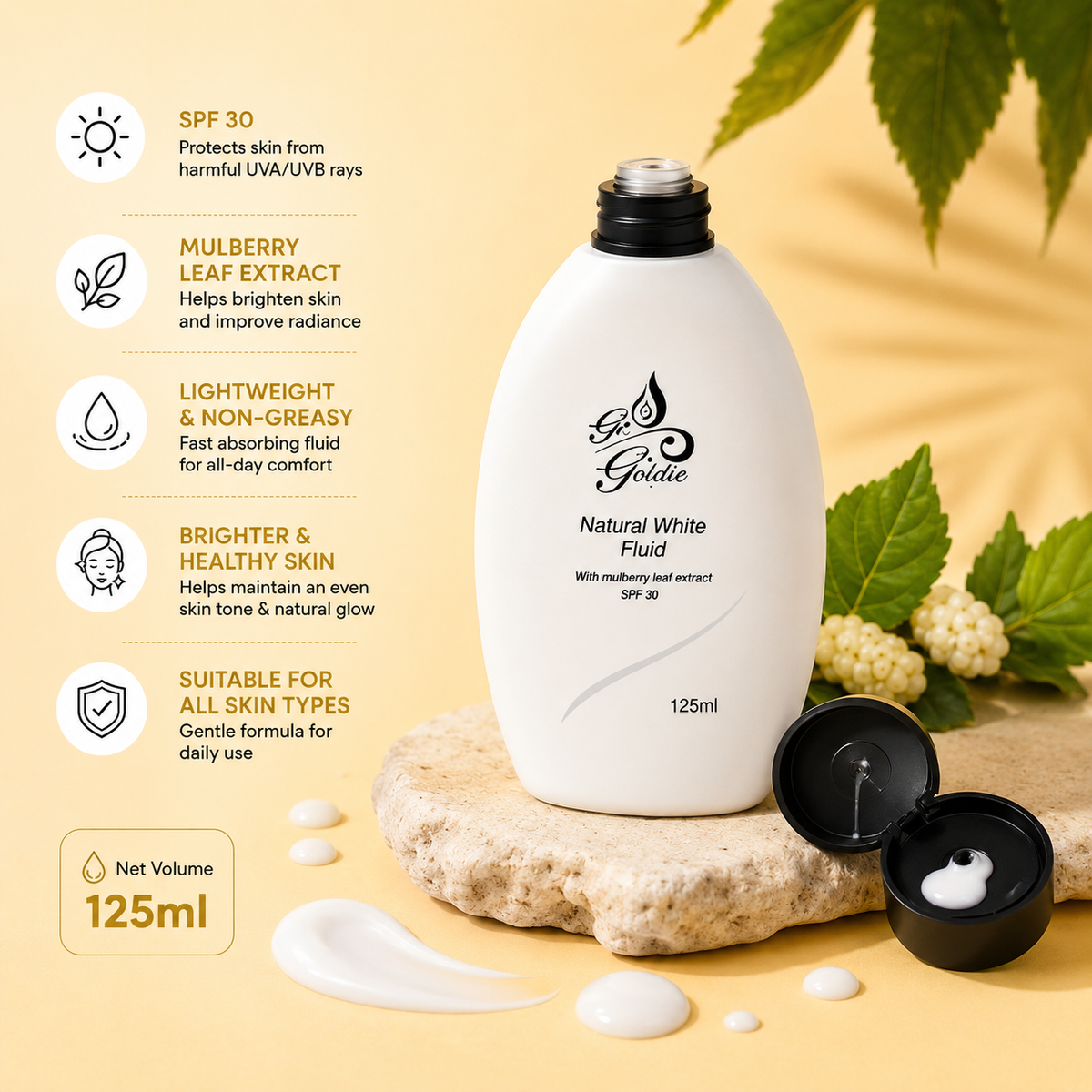 Go4Glow Natural White Fluid 125 ml