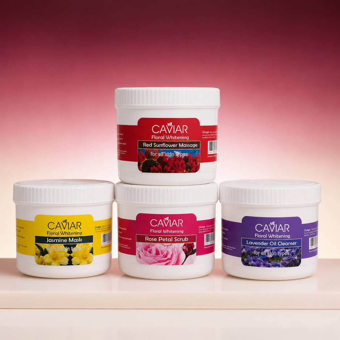 Caviar Floral Whitening Facial Kit (300ml / 550ml / 1000ml) | VYBEÂ®