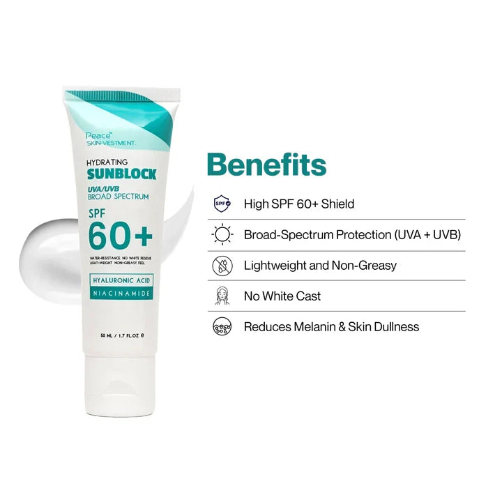 Peace Skin -Vestment Sunscreen SPF 60+ UVA UVB