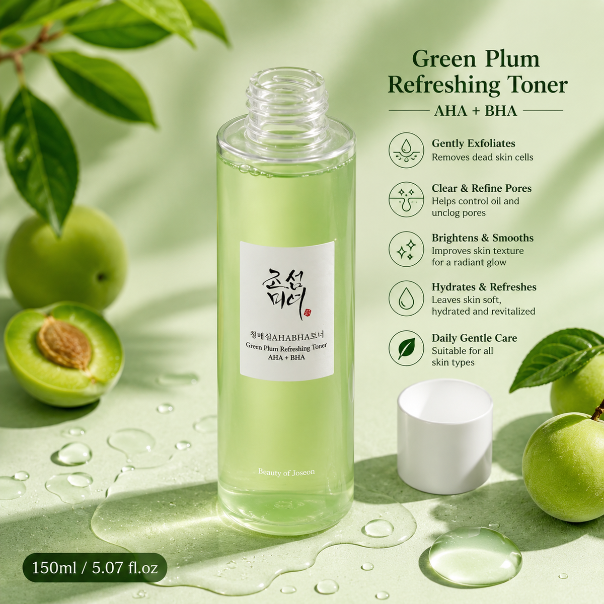 Beauty Of Joseon Green Plum Refreshing Toner AHA + BHA