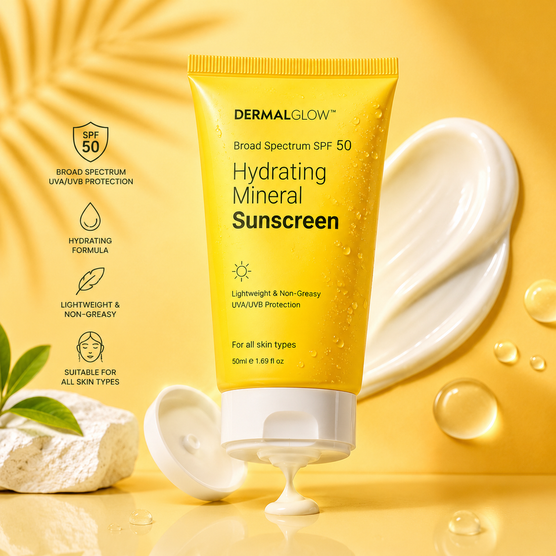 Dermasation Hydrating Mineral Sun Screen SPF 50 120ML