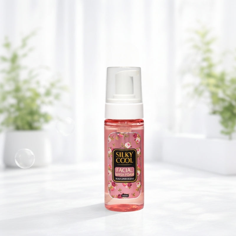 Silky Cool Facial Foam Wash Rose 150ml
