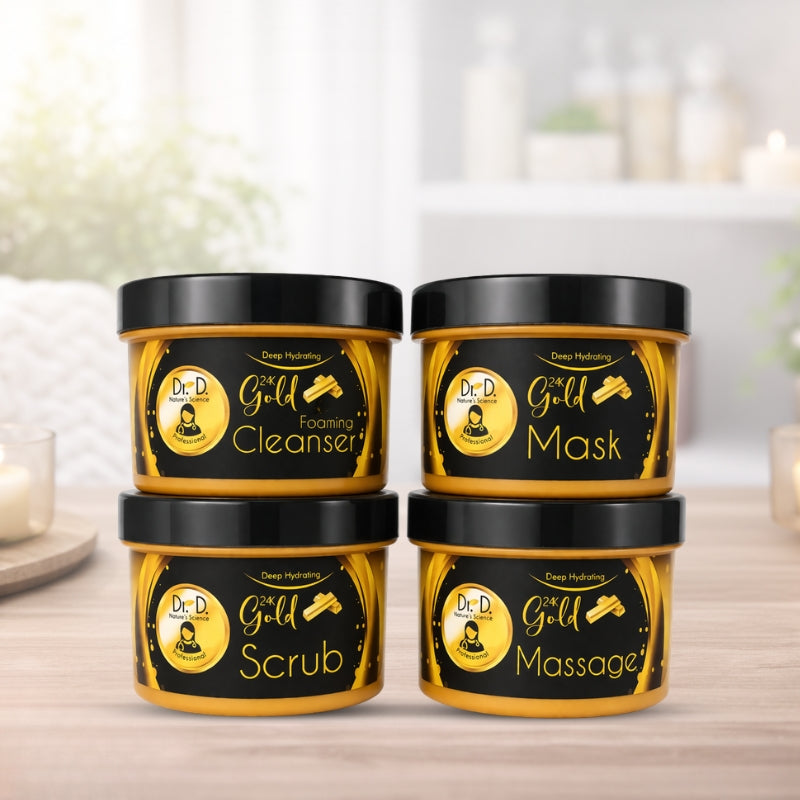 Dr. Derma 24K Gold Facial Kit (4 Units x 120gm)