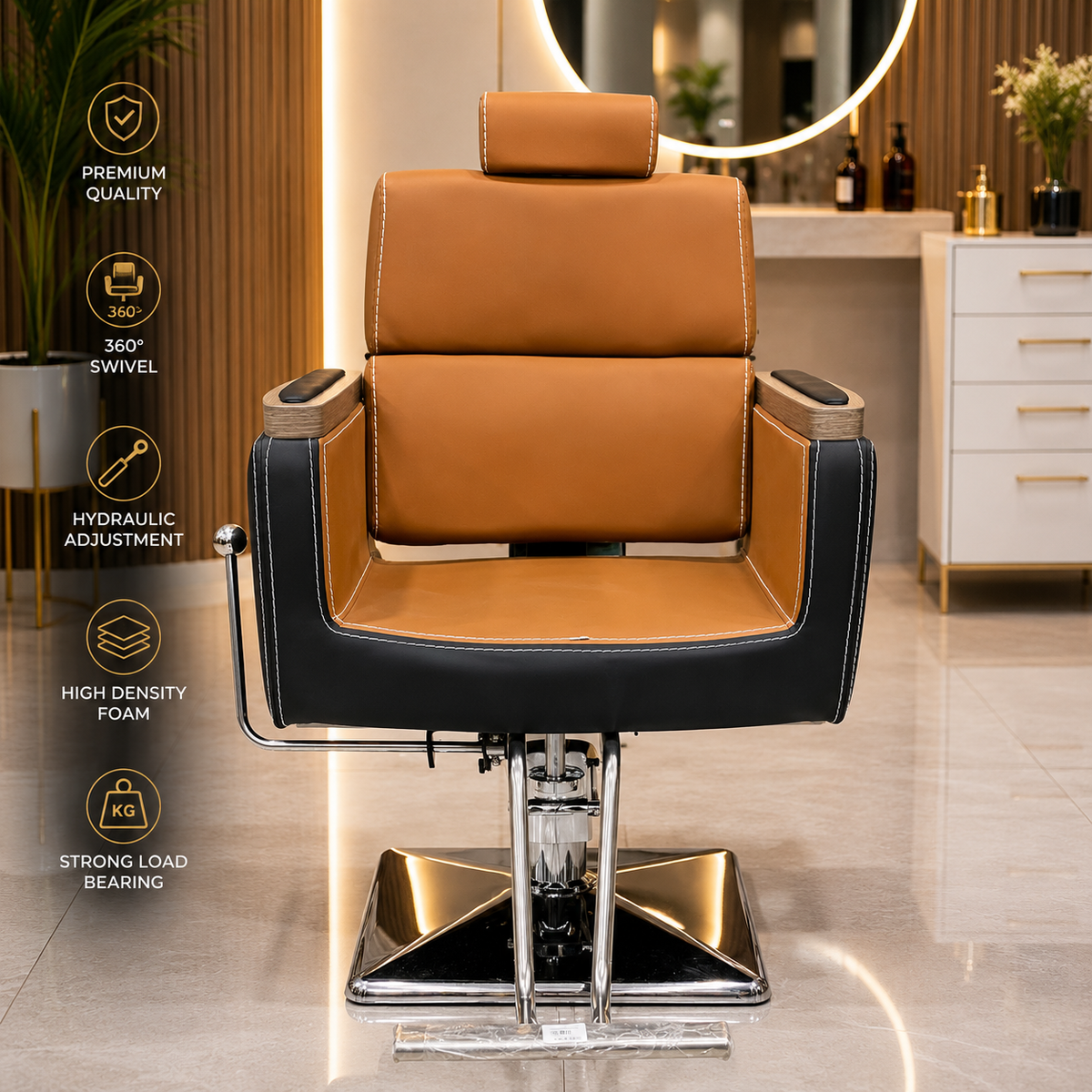 Professional Hydraulic Barber Chair Reclining Salon Styling Chair | VYBEÂ®