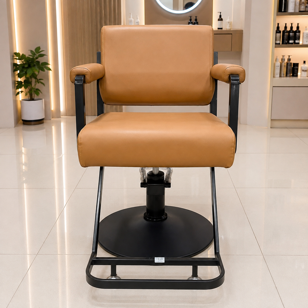 Premium Hydraulic Salon Styling Chair with Footrest, PU Leather Barber & Beauty Chair for Hair Salon Spa | VYBEÂ®