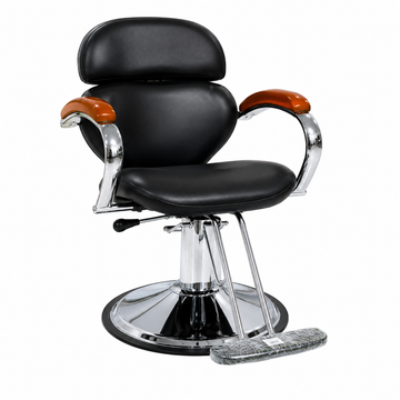 Professional Hydraulic Salon Styling Chair with Premium PU Leather & Heavy Duty Chrome Base | VYBEÂ®