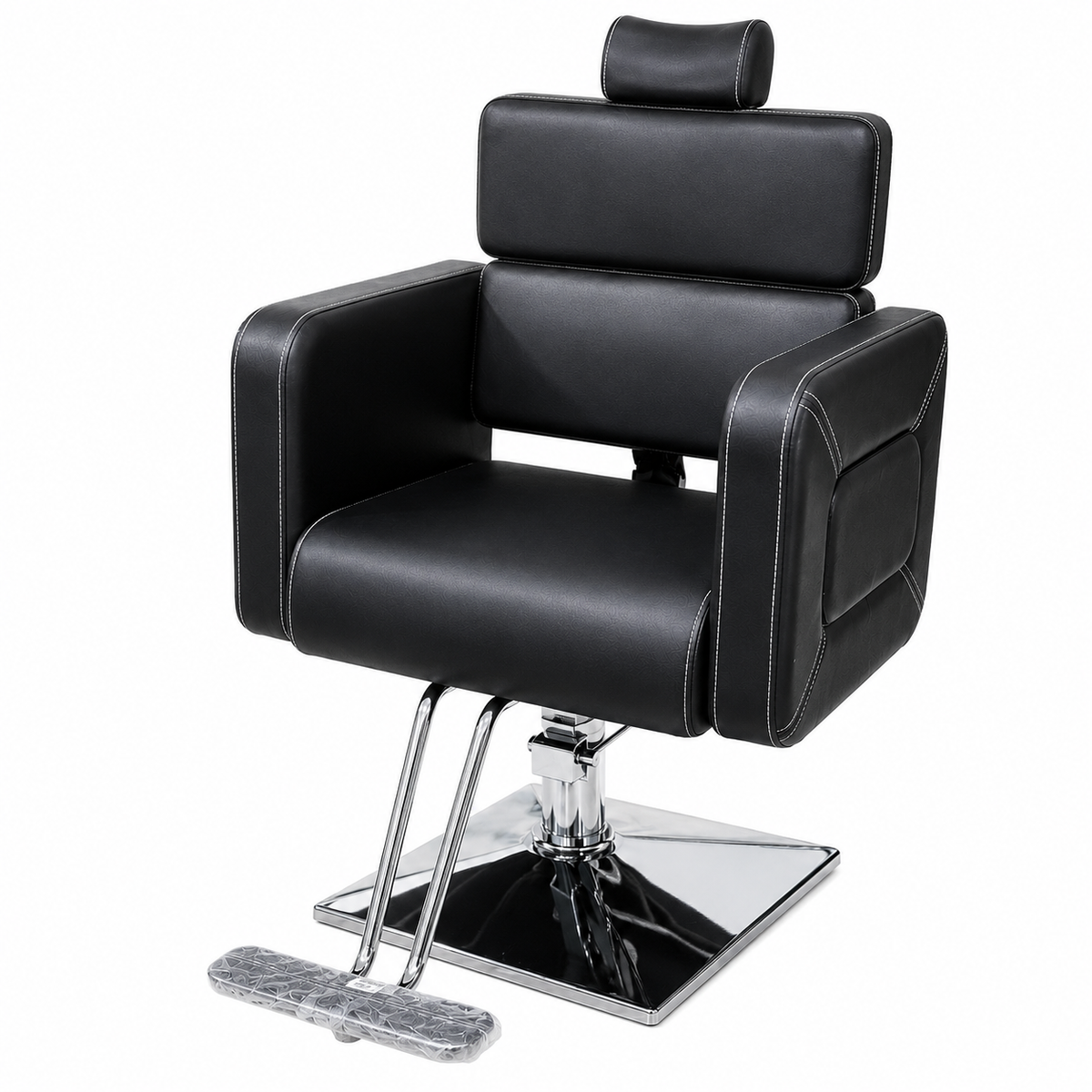 Premium Hydraulic Salon Styling Chair with Adjustable Headrest & Square Base | VYBEÂ®