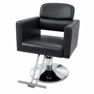 Professional Hydraulic Salon Styling Chair with Wide Cushioned Seat & Footrest for Hair Salon Spa Beauty Equipment Black | VYBEÂ®