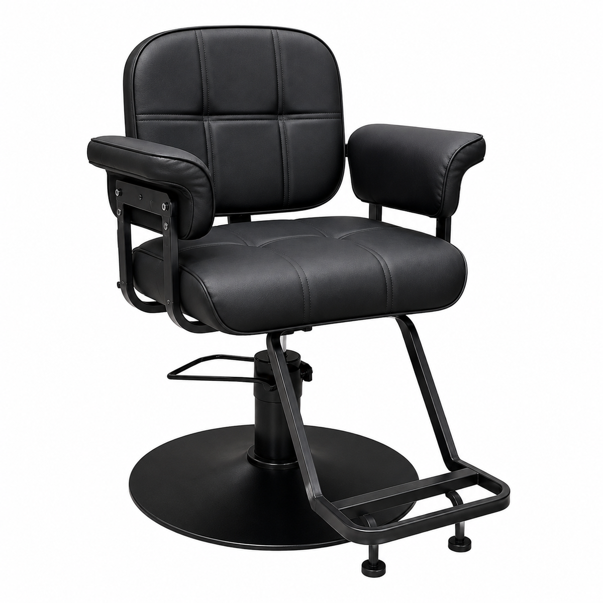 Professional Hydraulic Salon Styling Chair with Ergonomic Backrest, Thick Cushion Seat & Heavy-Duty Round Base | VYBEÂ®