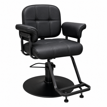 Professional Hydraulic Salon Styling Chair with Ergonomic Backrest, Thick Cushion Seat & Heavy-Duty Round Base | VYBEÂ®