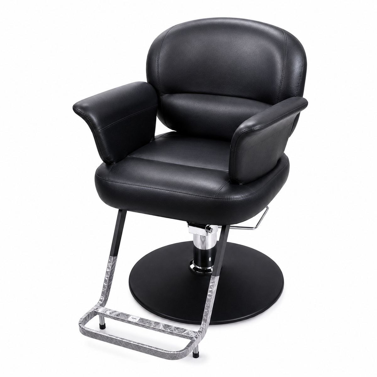 Professional Hydraulic Salon Styling Chair with Round Base & Footrest for Hair Salon, Barber Shop & Spa | VYBEÂ®