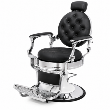 Vintage Luxury Hydraulic Barber Chair with Reclining Backrest & Adjustable Headrest | VYBEÂ®
