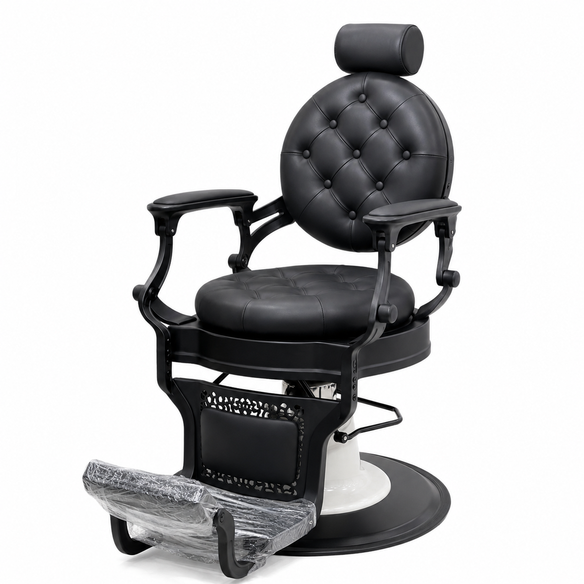 Professional Hydraulic Reclining Barber Chair with Adjustable Headrest & Footrest â€“ Heavy Duty Salon Styling Chair | VYBEÂ®