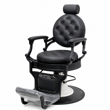 Professional Hydraulic Reclining Barber Chair with Adjustable Headrest & Footrest â€“ Heavy Duty Salon Styling Chair | VYBEÂ®
