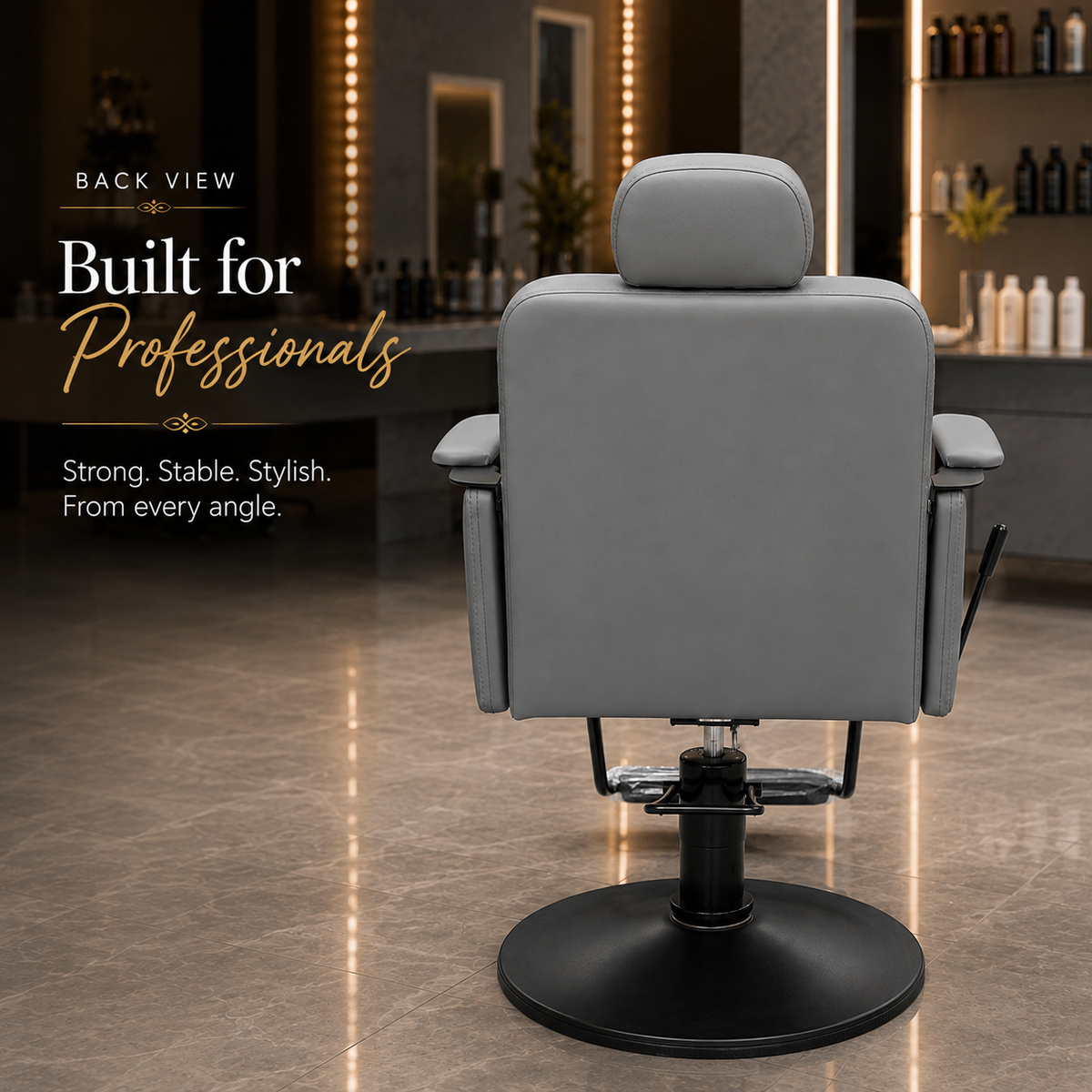 Premium Hydraulic Salon Styling Chair with Adjustable Headrest & Footrest | VYBEÂ®