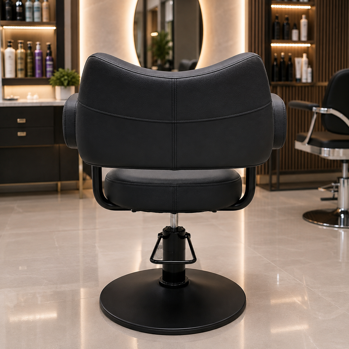 Premium Hydraulic Salon Styling Chair with Ergonomic Backrest & Footrest | VYBEÂ®