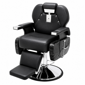Professional Reclining Barber Chair Hydraulic Salon Styling Chair with Adjustable Headrest & Footrest | VYBEÂ®