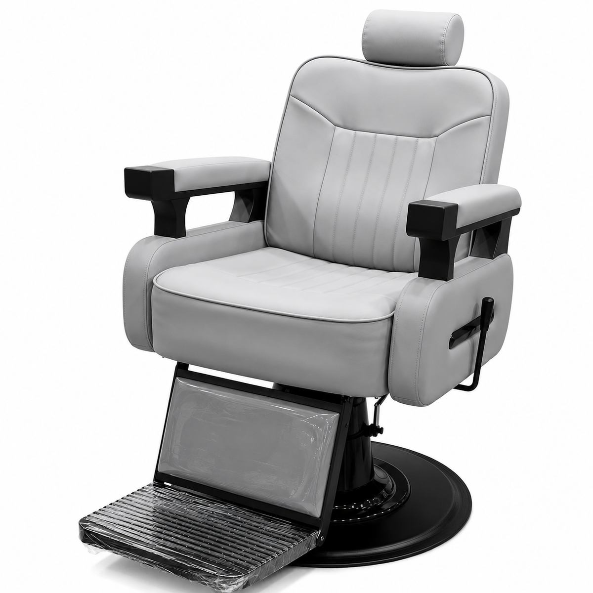 Professional Hydraulic Barber Chair with Adjustable Headrest, Heavy-Duty Salon Styling Chair with Footrest & Premium PU Leather for Barbershop, Salon & Spa | VYBEÂ®