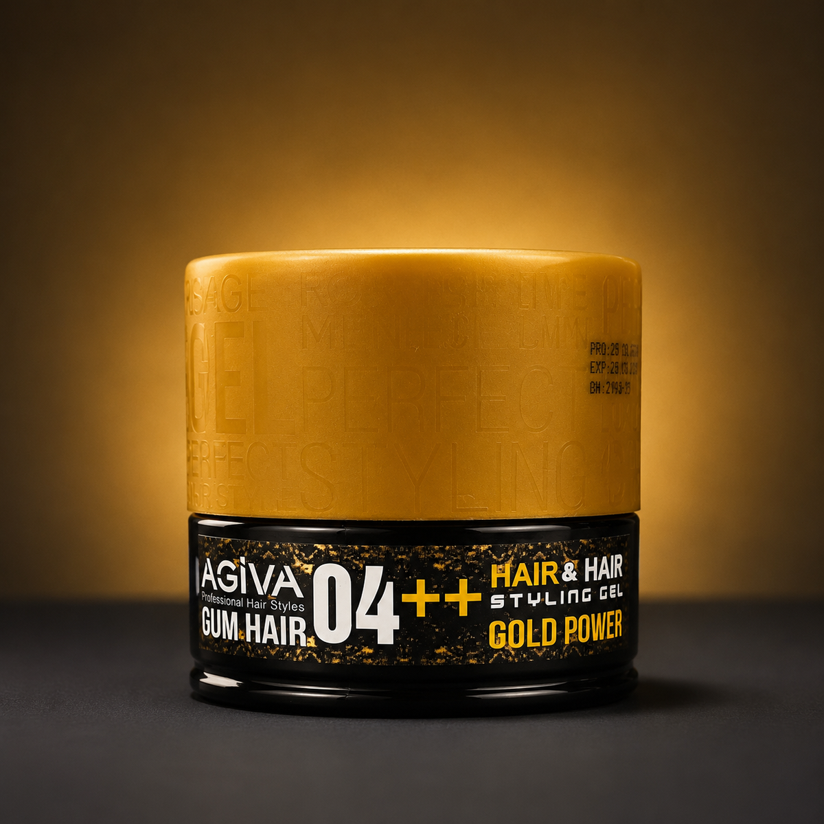 AGIVA Professional Gum Hair 04++ Gold Power Hair Styling Gel 200ml VYBEÂ®