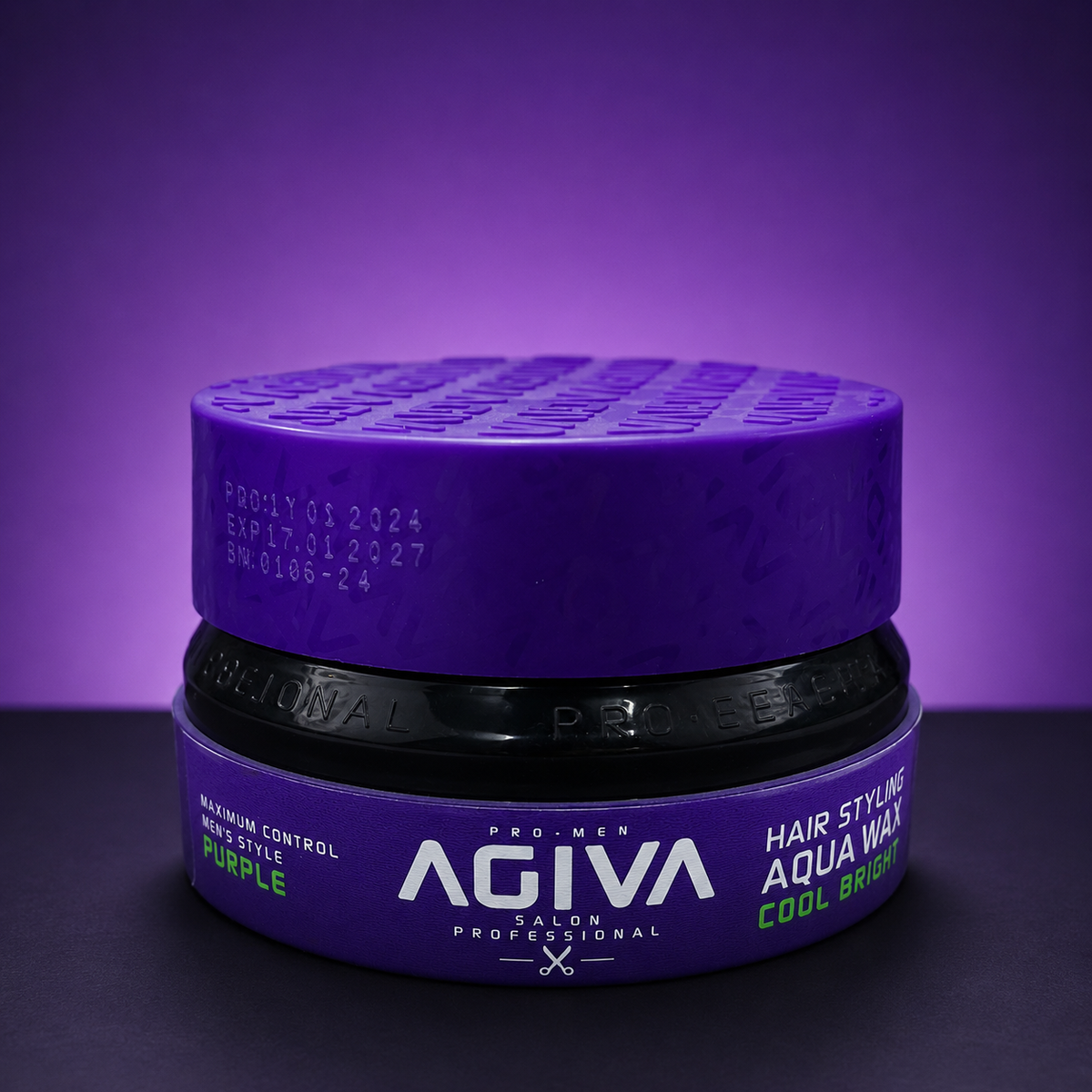 AGIVA Aqua Wax Cool Bright Purple 08 Hair Styling Wax 155ml â€“ Maximum Control | VYBEÂ®