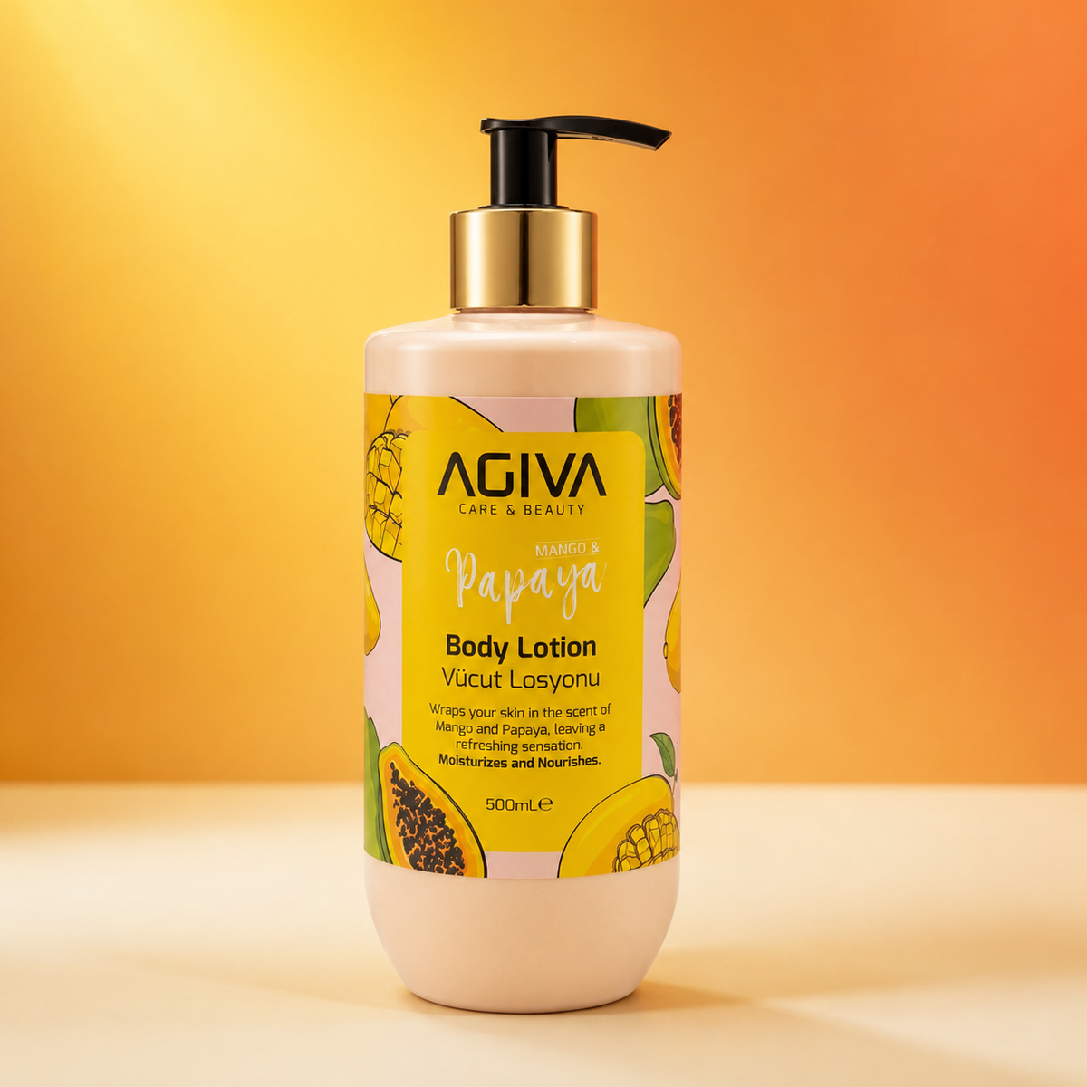 AGIVA Mango & Papaya Nourishing & Moisturizing Body Lotion 500ml | VYBEÂ®