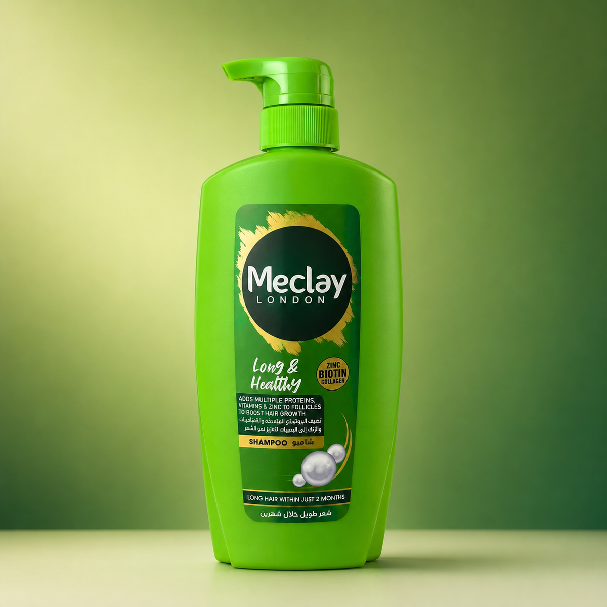 Meclay London Long & Healthy Shampoo with Zinc, Biotin & Collagen 360ml / 660ml | Hair Growth Formula | VYBEÂ®