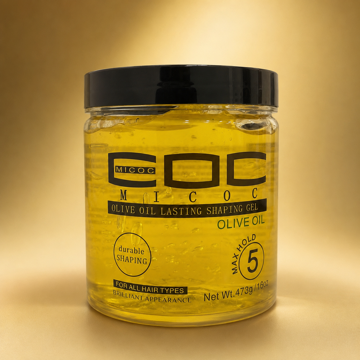 MICOC Olive Oil Lasting Shaping Hair Gel Max Hold 5 (473g) | VYBEÂ®