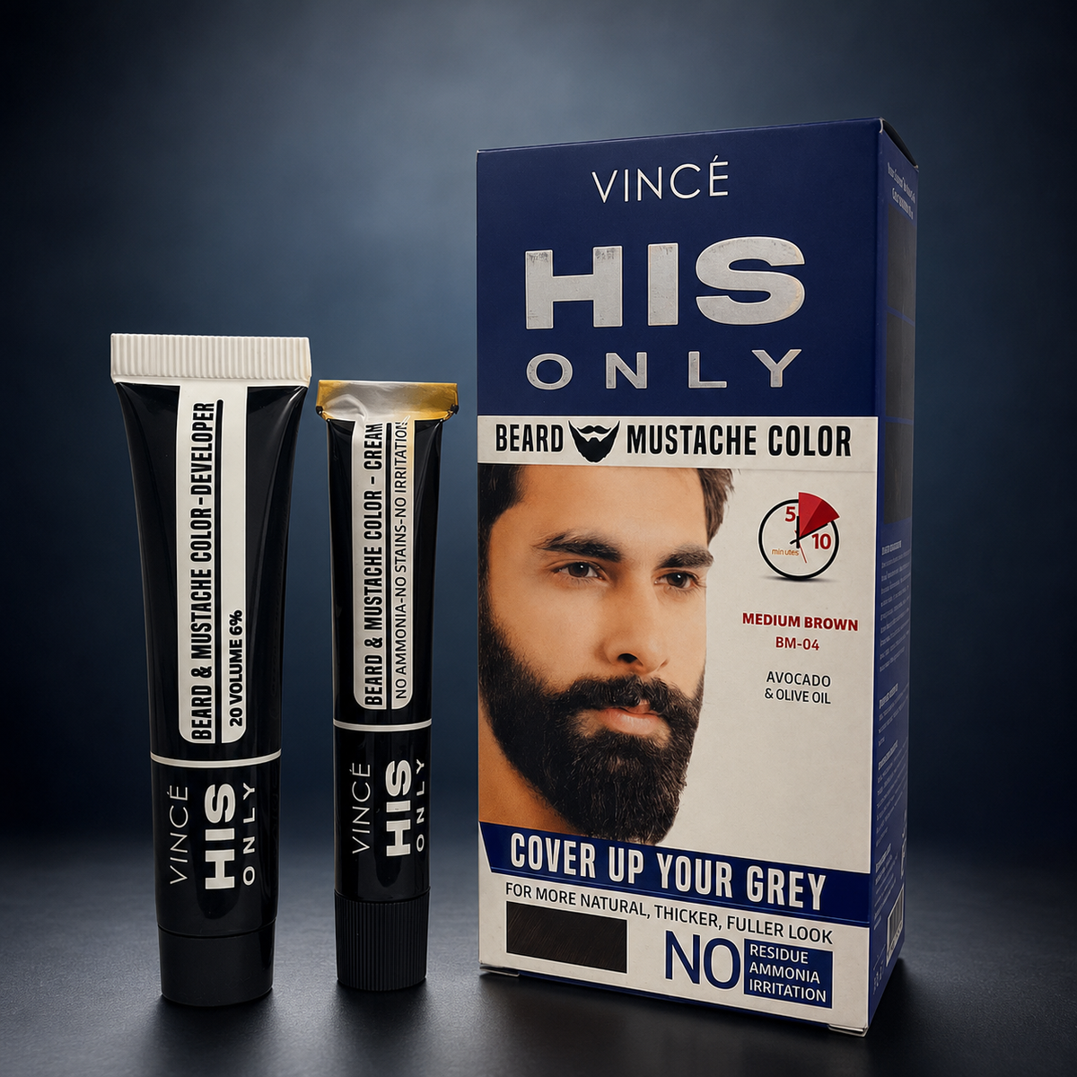 VINCÃ‰ HIS ONLY Beard & Mustache Color (BM-02 , BM-03 , BM-04, BM-05 ) VYBEÂ®