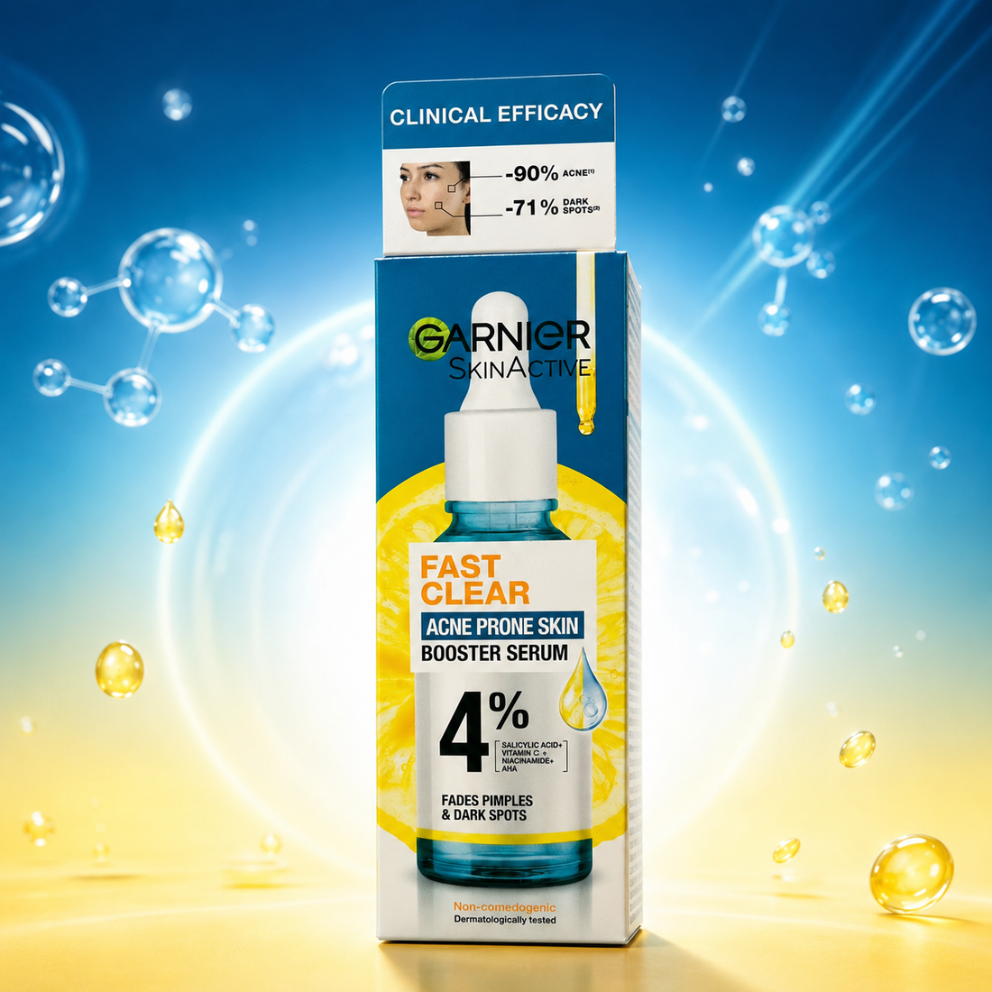 Garnier SkinActive Fast Clear 4% Acne Prone Skin Booster Serum (15ml / 30ml) | VYBEÂ®