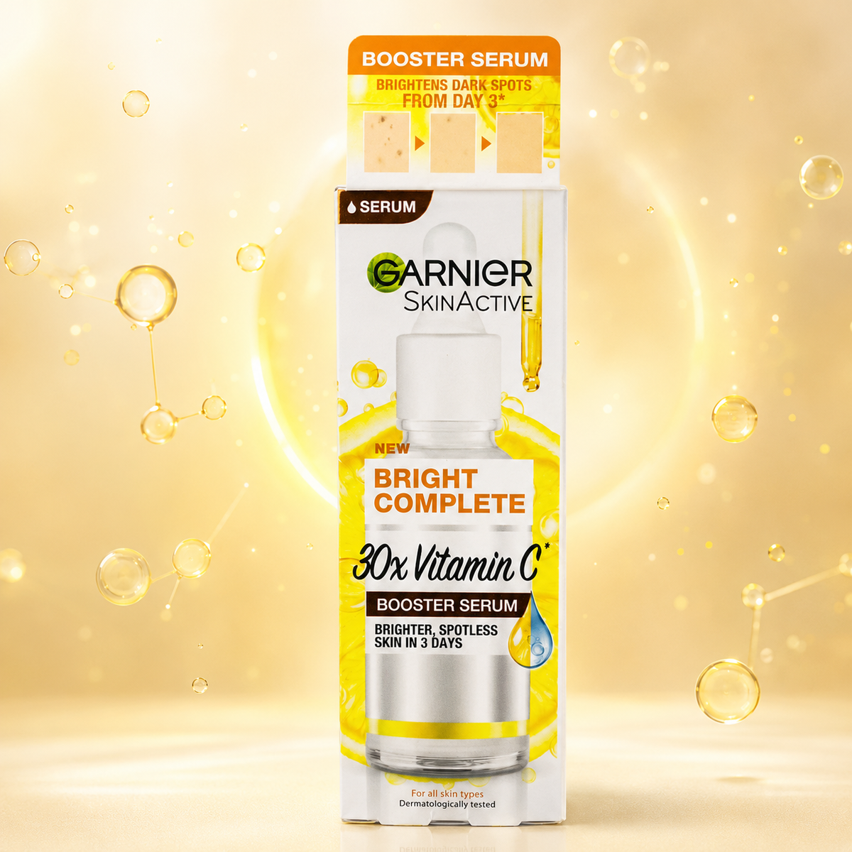Garnier SkinActive Bright Complete 30X Vitamin C Booster Serum (15ml / 30ml) | VYBEÂ®