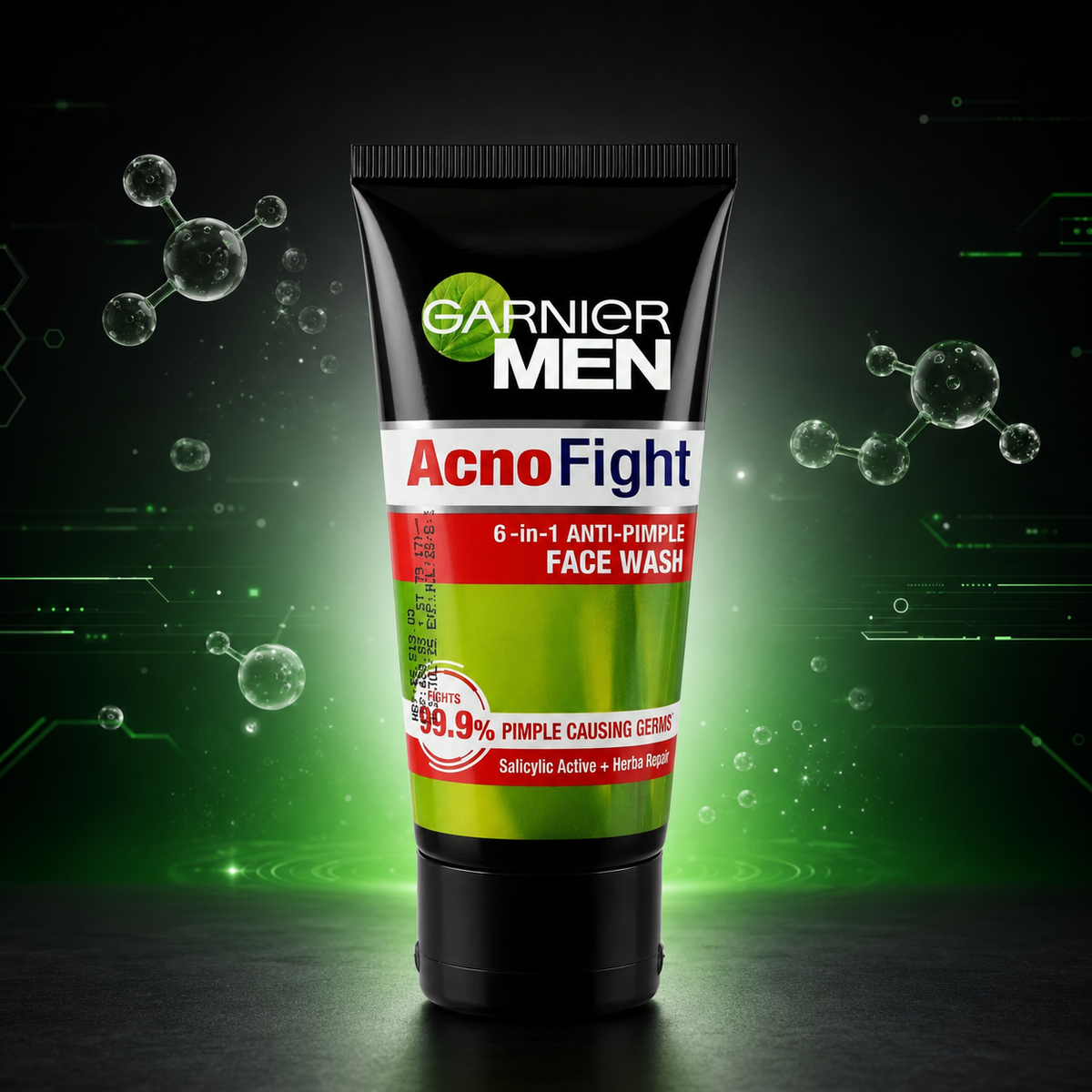 Garnier Men AcnoFight 6-in-1 Anti-Pimple Face Wash (50ml / 100ml) | VYBEÂ®