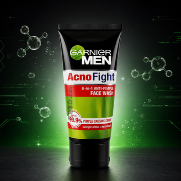 Garnier Men AcnoFight 6-in-1 Anti-Pimple Face Wash (50ml / 100ml) | VYBEÂ®