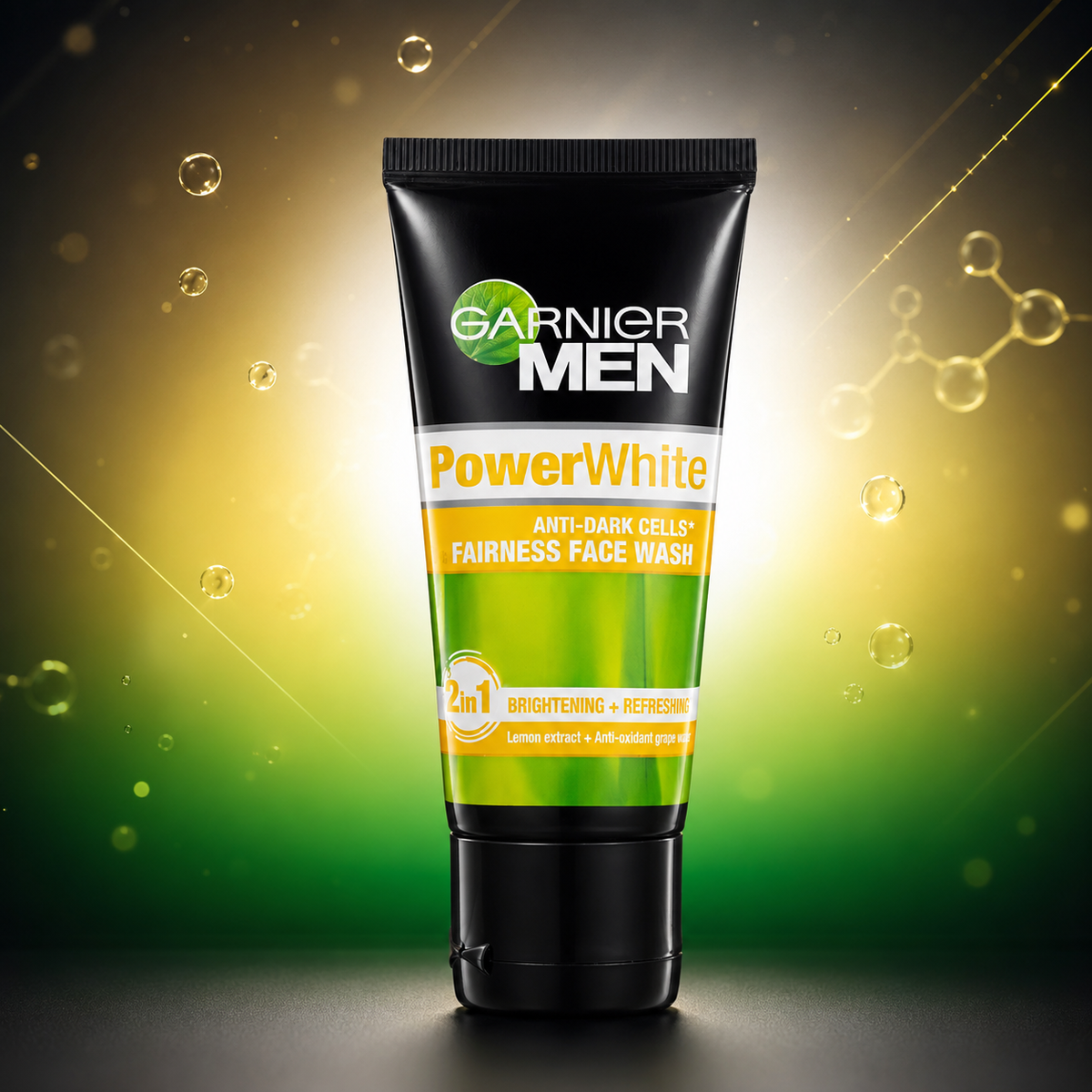 Garnier Men PowerWhite Anti-Dark Cells Brightening Face Wash (50ml / 100ml) | VYBEÂ®