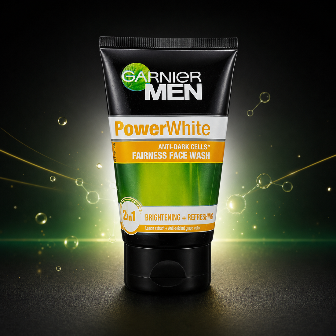 Garnier Men PowerWhite Anti-Dark Cells Brightening Face Wash (50ml / 100ml) | VYBEÂ®