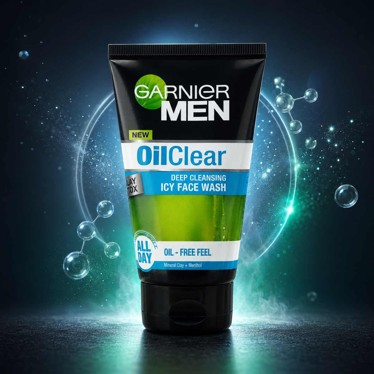 Garnier Men OilClear Deep Cleansing Icy Face Wash (50ml , 100ml) | VYBEÂ®