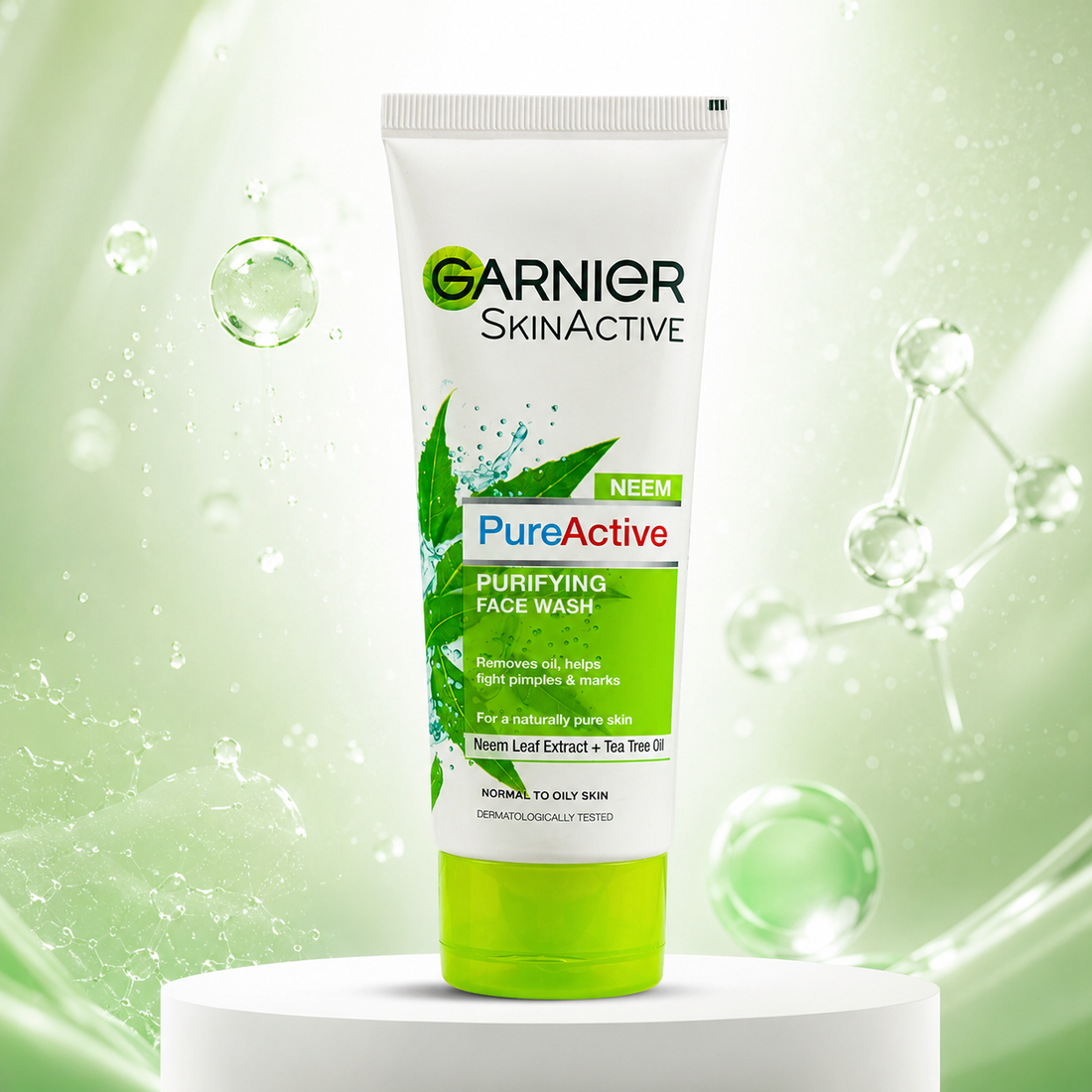 Garnier SkinActive Pure Active Neem Purifying Face Wash for Normal to Oily Skin (50ml / 100ml) | VYBEÂ®