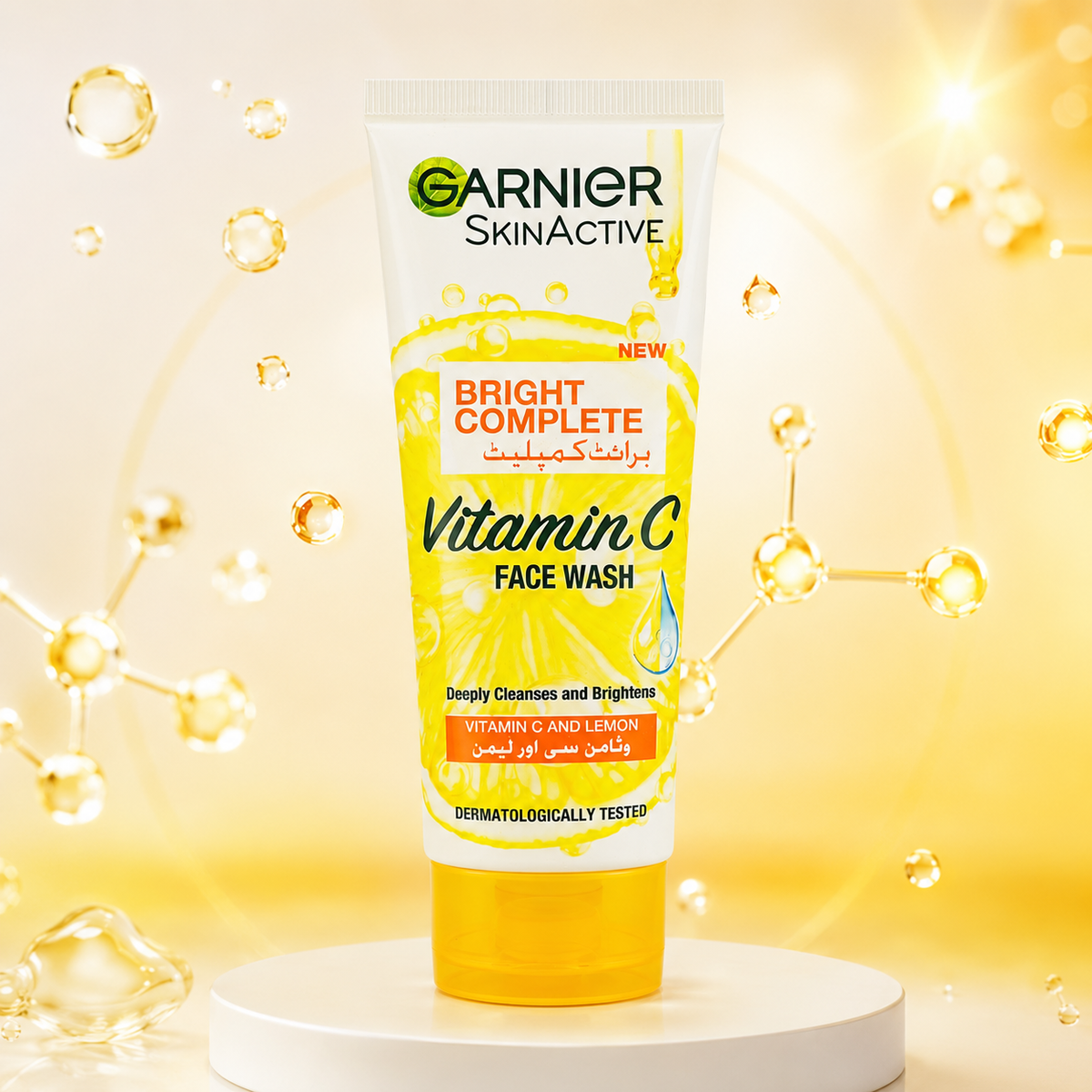 Garnier SkinActive Bright Complete Vitamin C Face Wash (100ml, 50ml) | VYBEÂ®