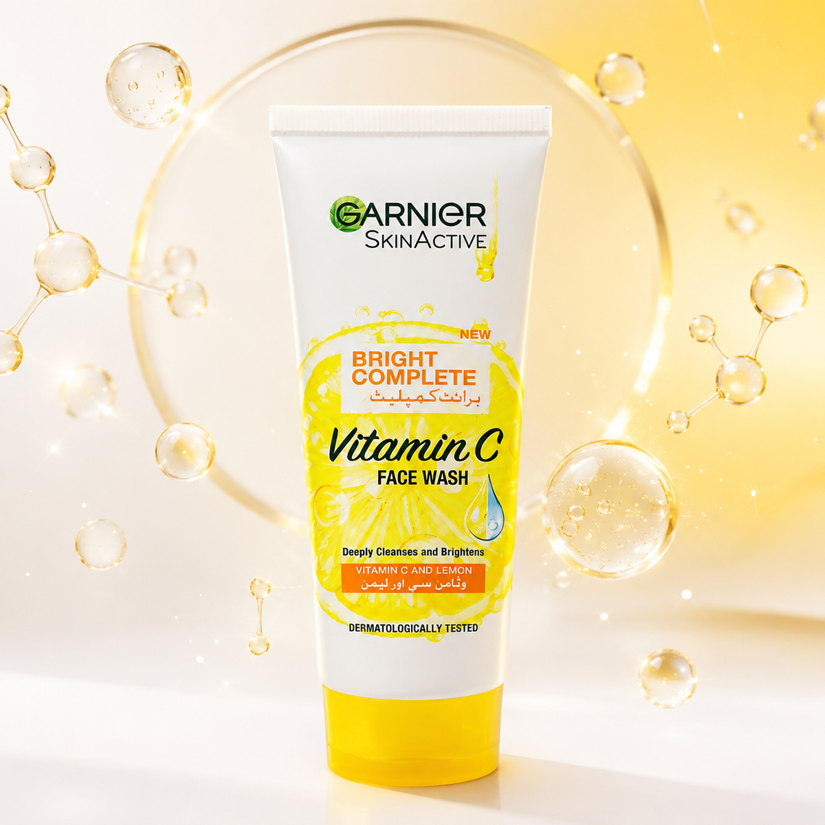 Garnier SkinActive Bright Complete Vitamin C Face Wash (100ml, 50ml) | VYBEÂ®