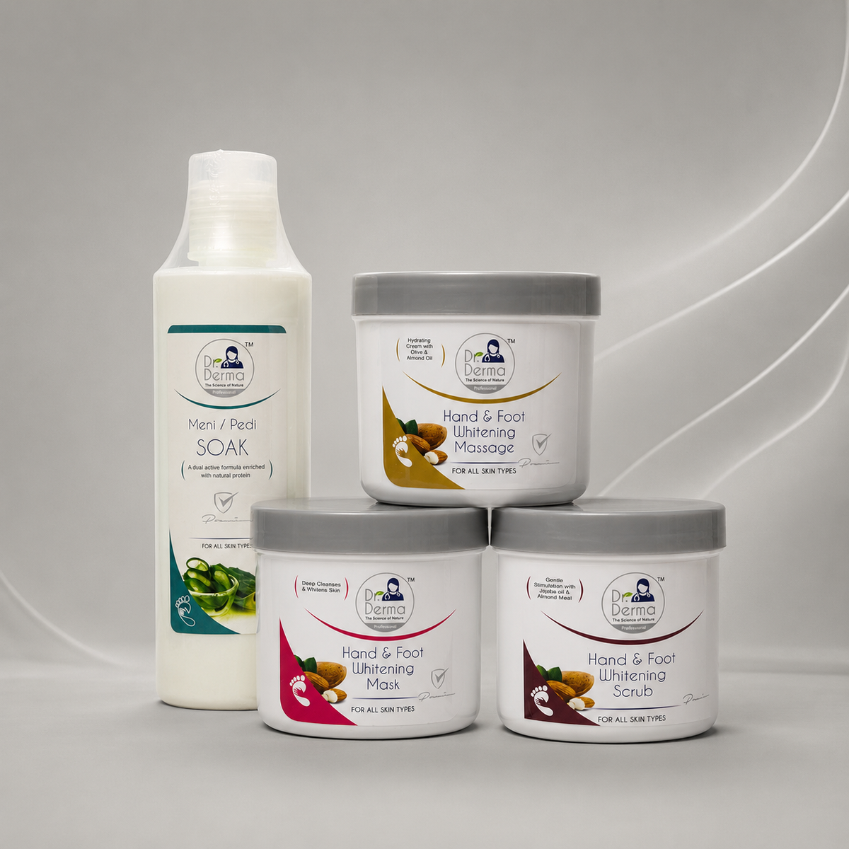 Dr. Derma Professional Hand & Foot Whitening Mani Pedi Kit (120ml, 300ml & 500ml Variants) â€“ VYBEÂ®