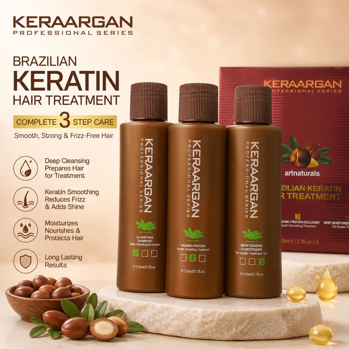 Brazilian Keratin Hair Treatment - 110ml x 3