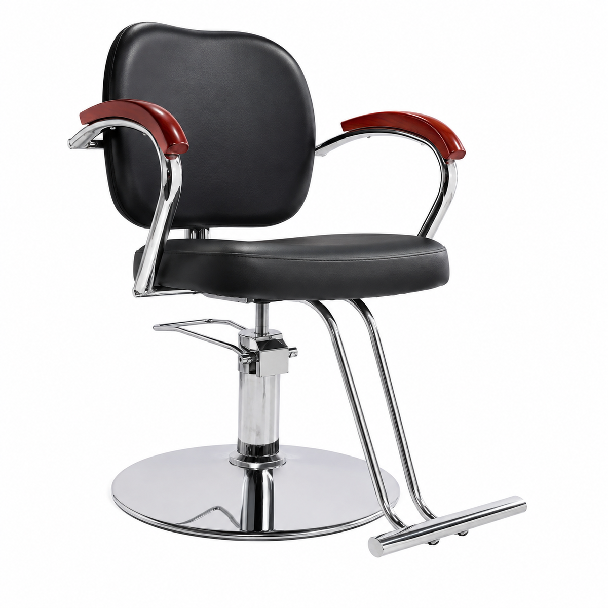 Premium Hydraulic Salon Styling Chair with Footrest â€“ Black | VYBEÂ®