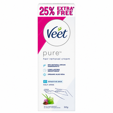 Veet Pure Hair Removal Cream for Sensitive Skin, 32g