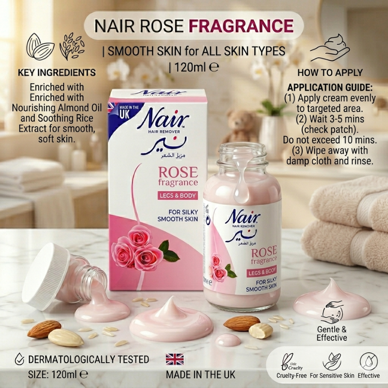 Nair Hair Remover Rose Fragrance Lotion â€“ 120ml