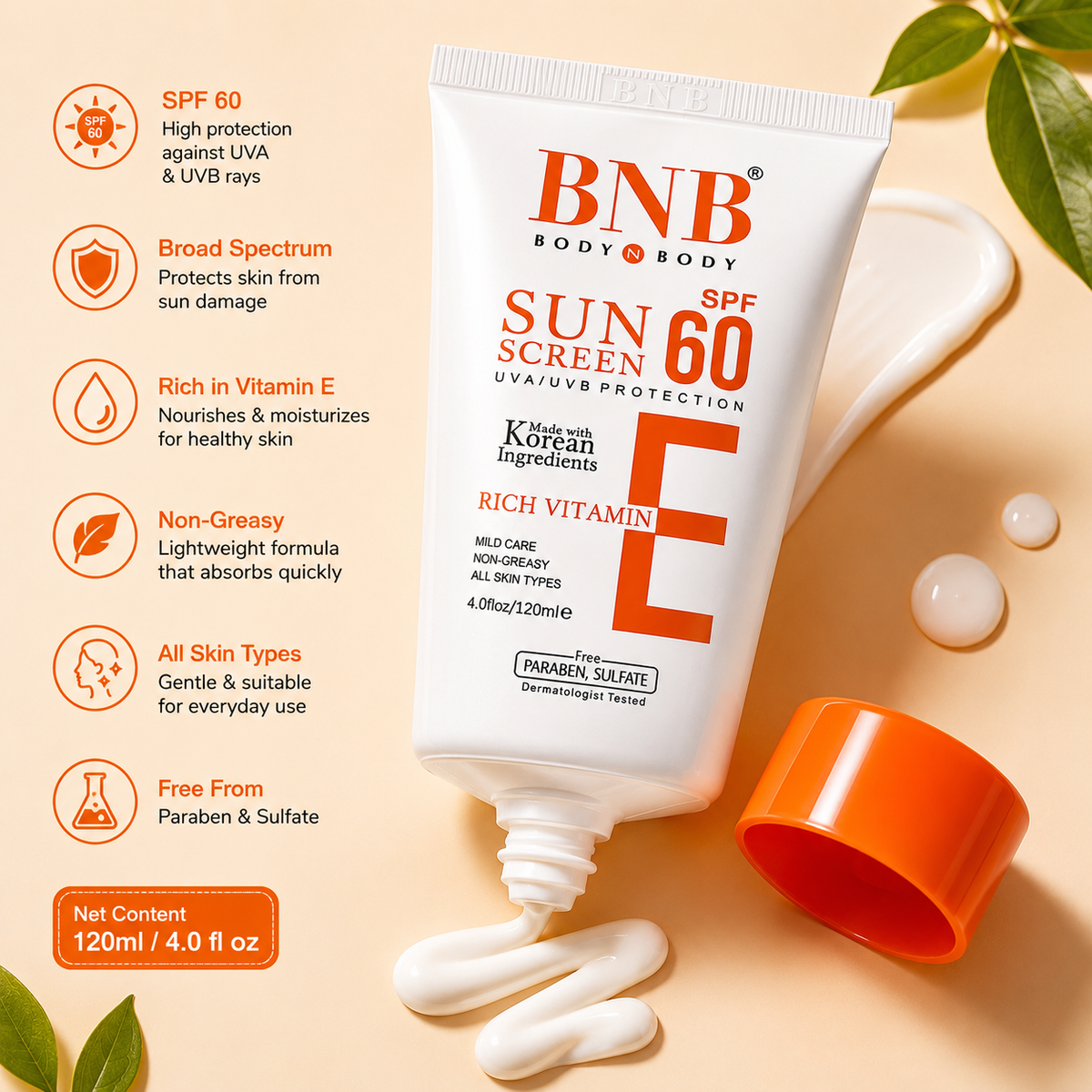BNB Vitamin E Sun Screen (Spf 60)